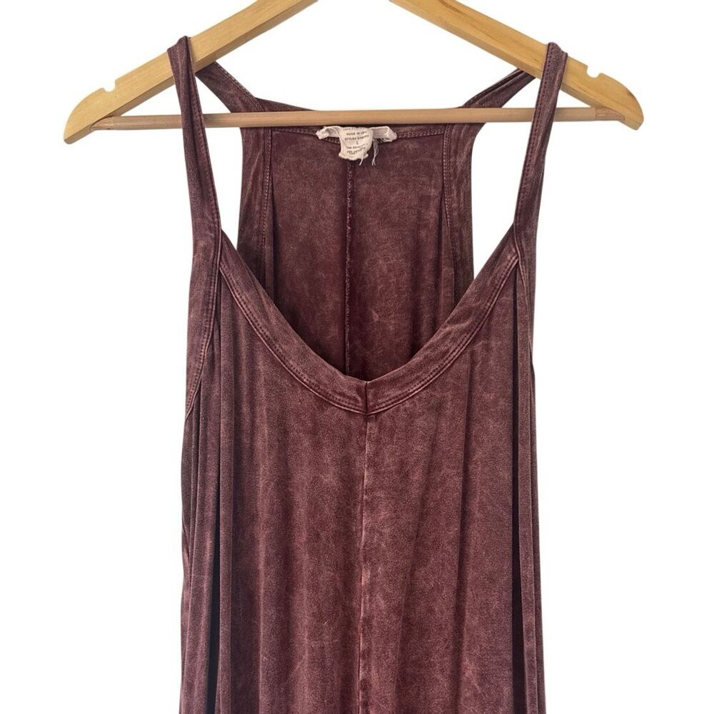Indigo Thread Co Jumpsuit Womens L Mauve Mineral Wash Harem Boho Wide Leg USA - Picture 3 of 9